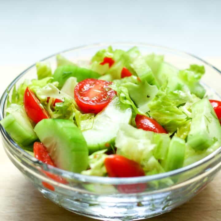 Lettuce Cucumber Tomato Salad