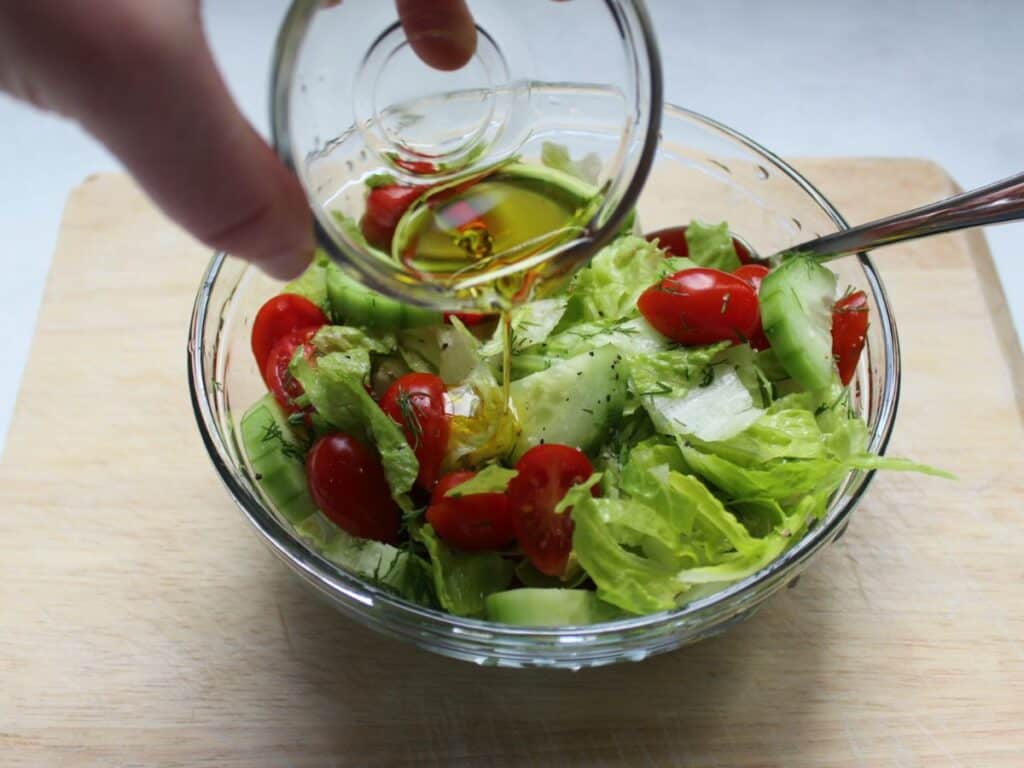 Lettuce Cucumber Tomato Salad