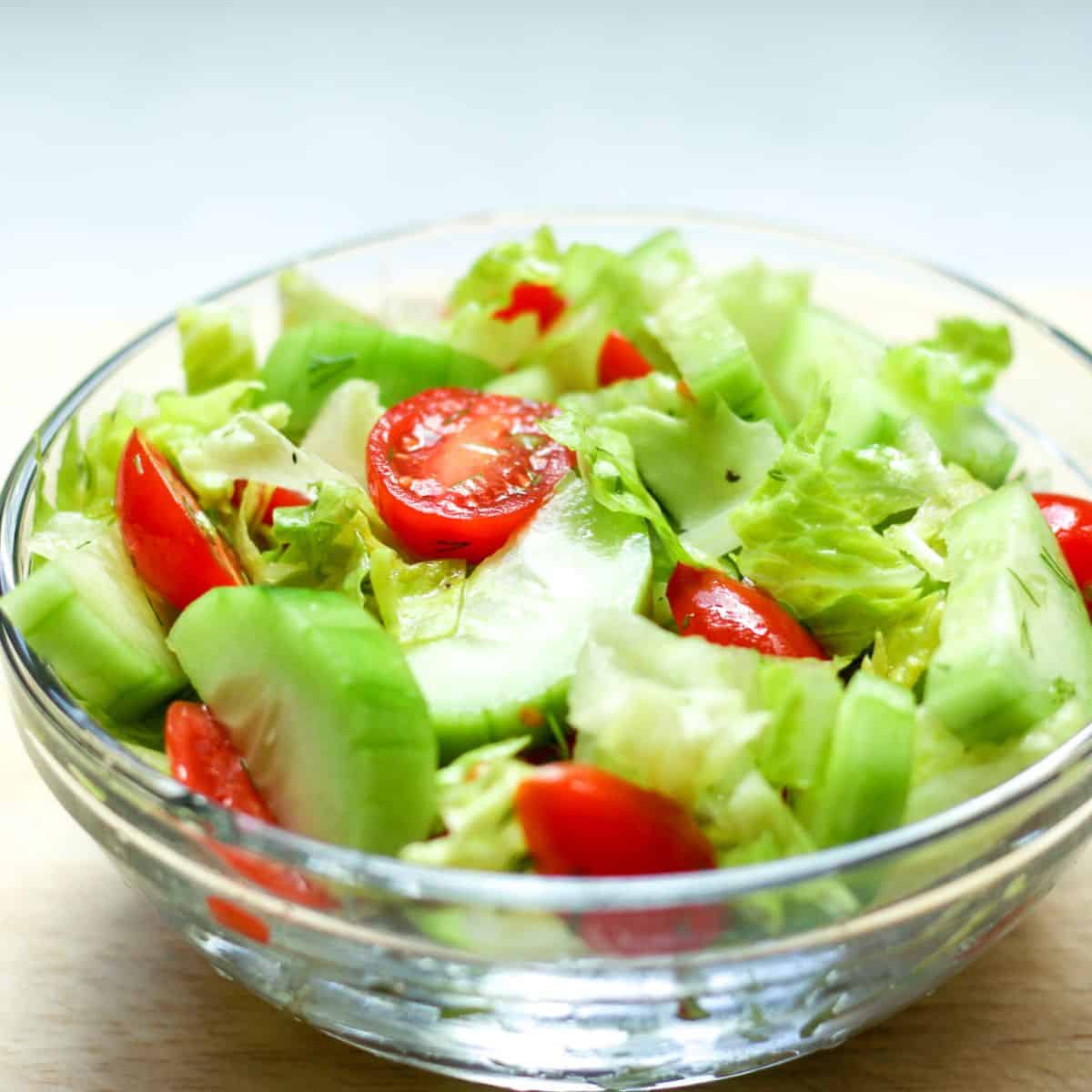 Lettuce Cucumber Tomato Salad 